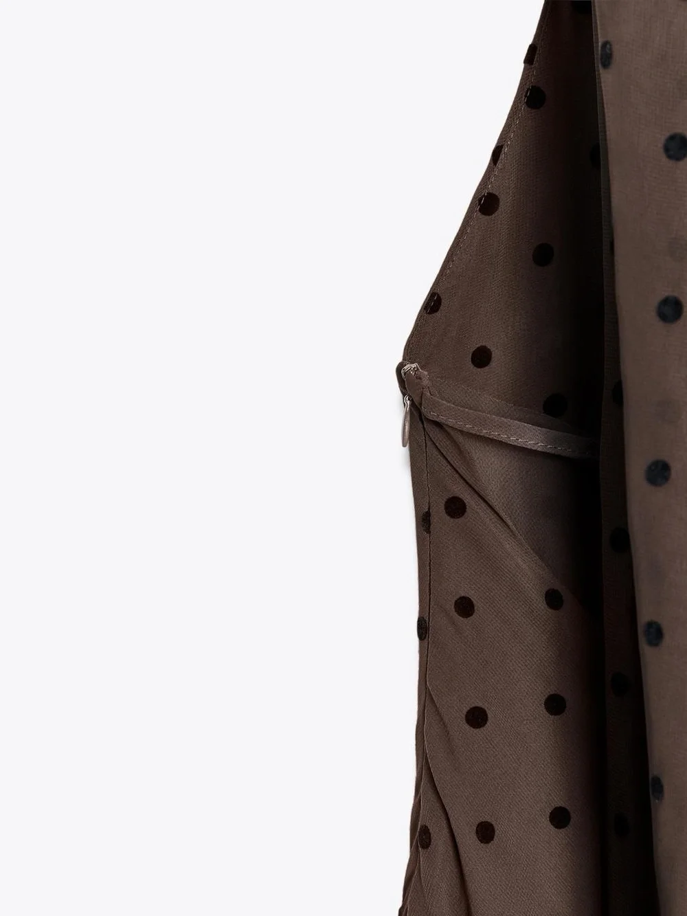 Zara Brown Polka-Dot Halter Maxi Dress w Scarf. M NWT - Picture 12 of 17